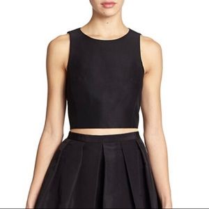 Tibi Silk Faille Crop Top Size 2 NWOT